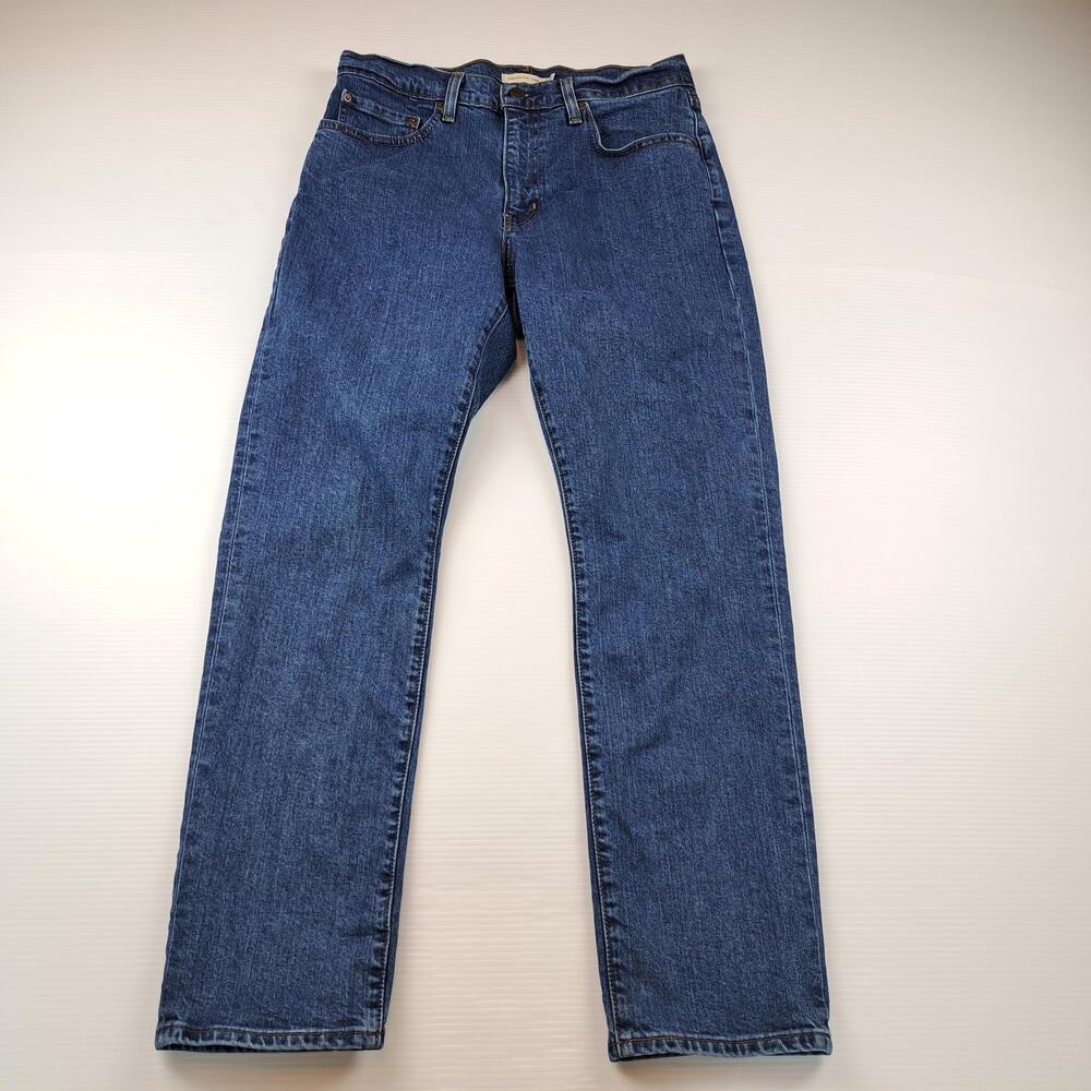 Levis Premium Jeans Womens 31x30 Blue 724 High Rise Straight Stretch Denim